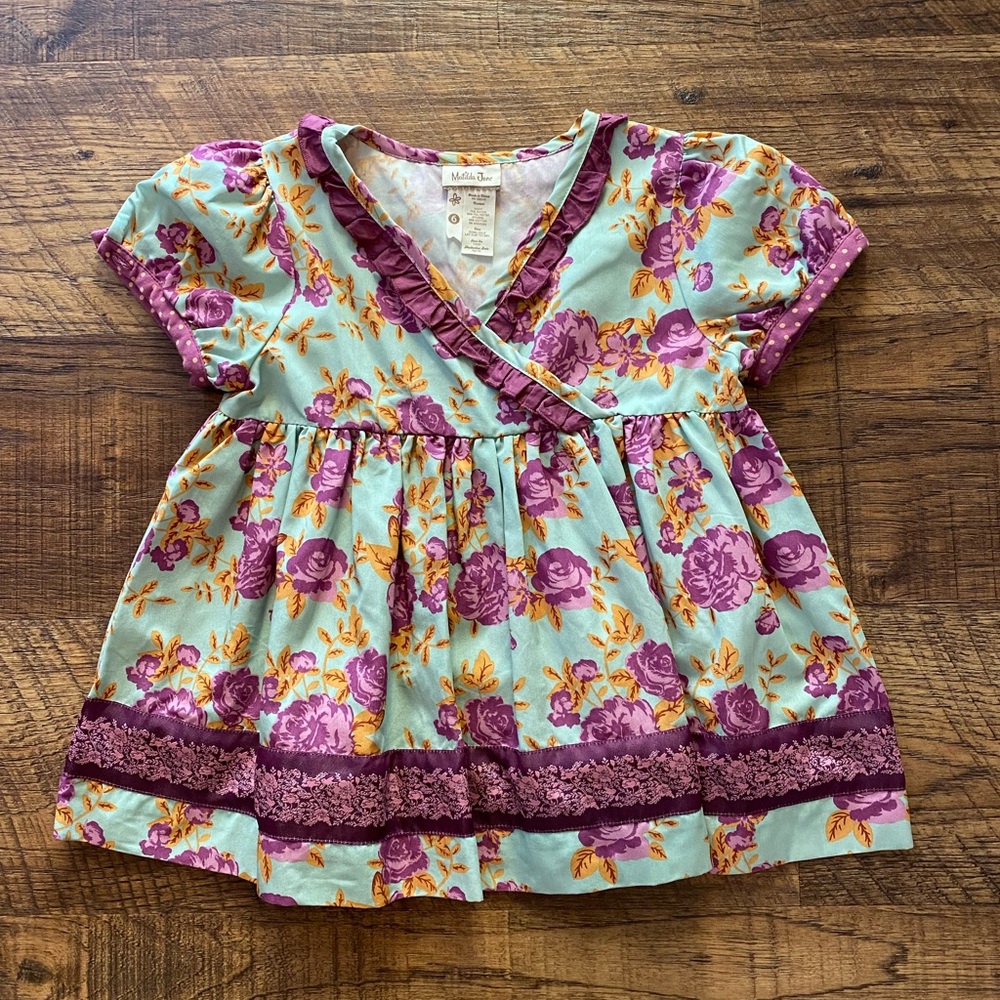 NEW Matilda Jane Secret Fields Lilac Bouquet Wrap Top size 6